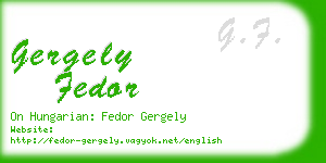 gergely fedor business card